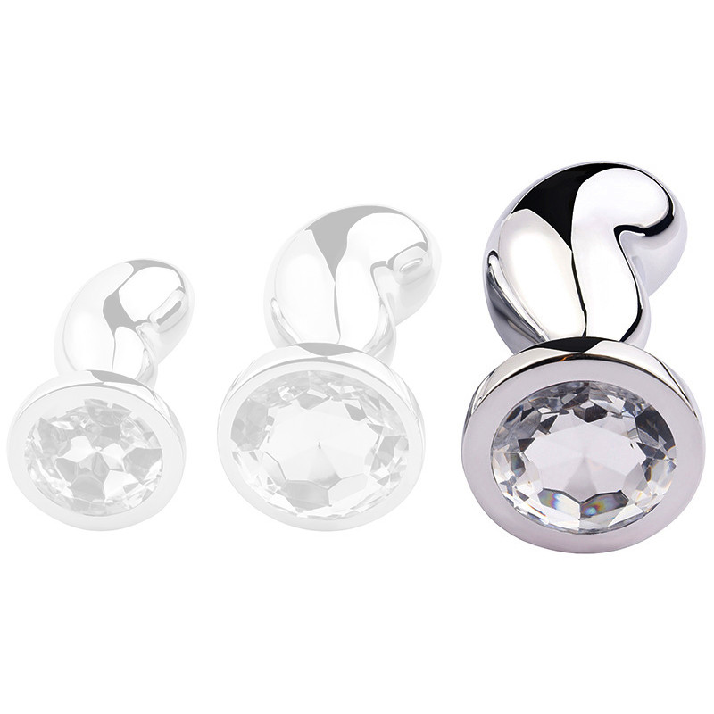 SM Fantasy Plug Bean Silver L 9 x 3.5cm